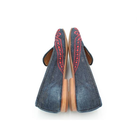 Stubbs & Wootton Loafer Mens Size 10.5 Blue Denim Slip On Slipper Shoe Preppy